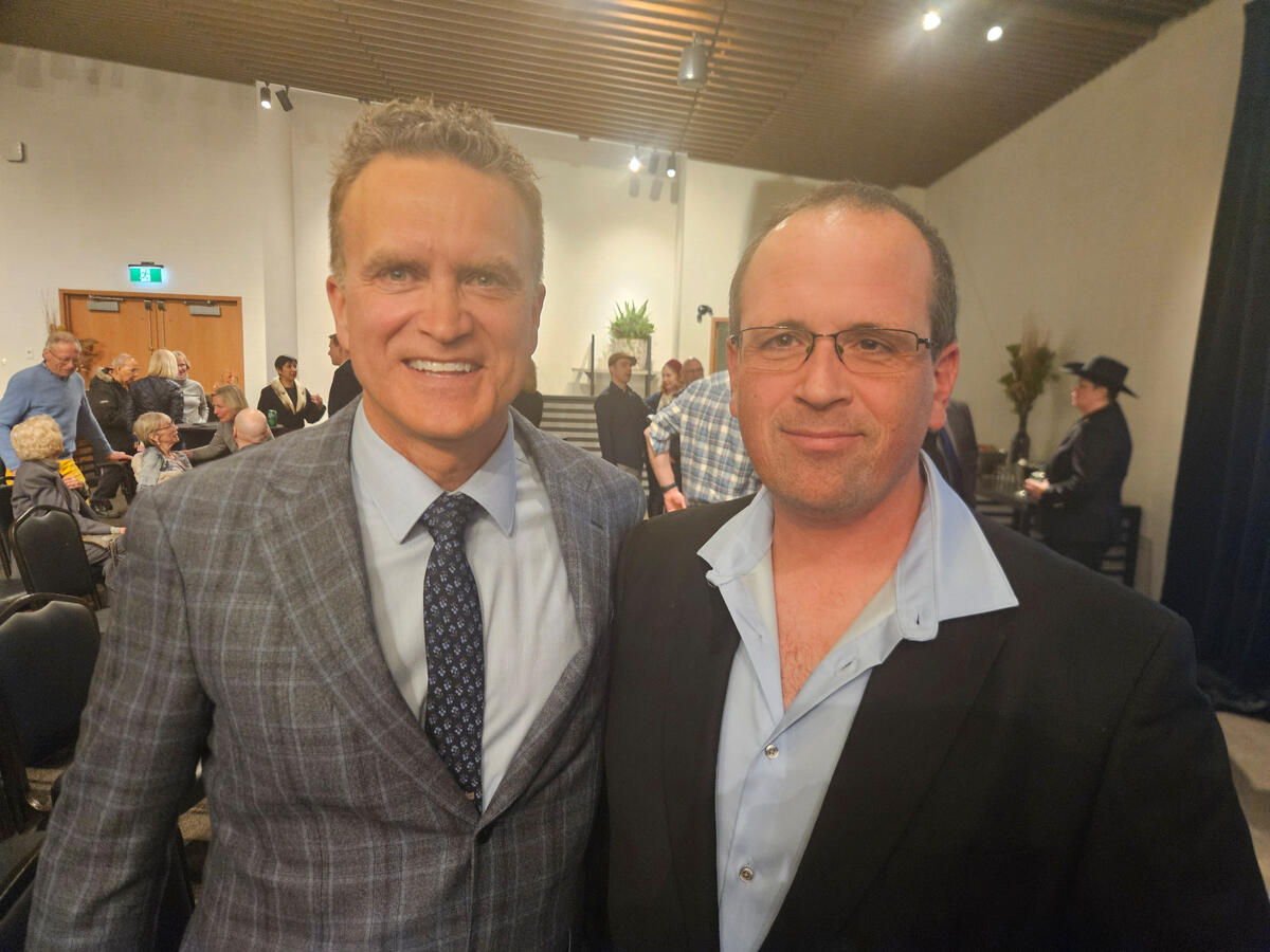Me and MLA Peter Guthrie at the Royal Glenora, in Edm.